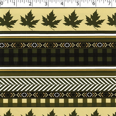 TRUE NORTH FLANNELETTE - LEAF STRIPE