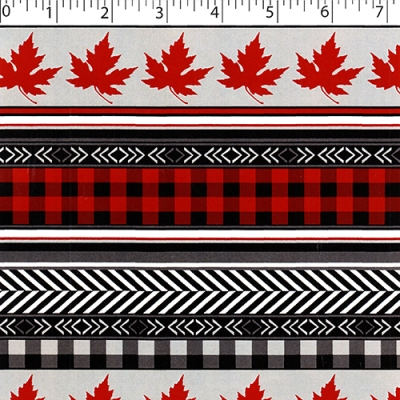 TRUE NORTH FLANNELETTE - LEAF STRIPE