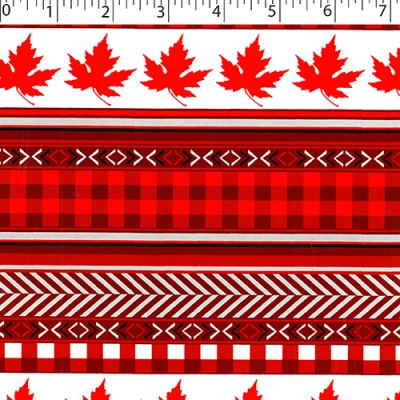 TRUE NORTH FLANNELETTE - LEAF STRIPE