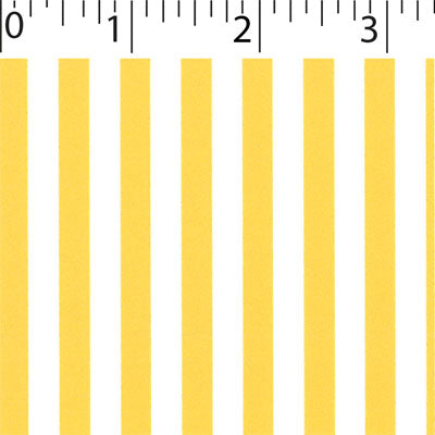 yellow ground cotton fabric with white big stripe prints