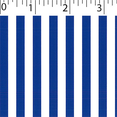 royal ground cotton fabric with white big stripe prints