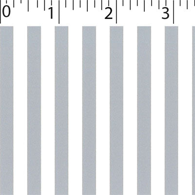 silver ground cotton fabric with white big stripe prints