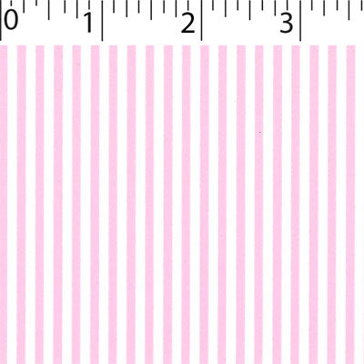 pink ground cotton fabric with white little stripe prints