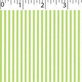 green ground cotton fabric with white little stripe prints