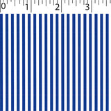 blue ground cotton fabric with white little stripe prints