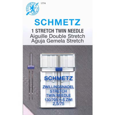 SCHMETZ NEEDLE - TWIN STRETCH NEEDLES 75/11 [2.5MM] (1774)