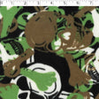 green skulls and bones fleece