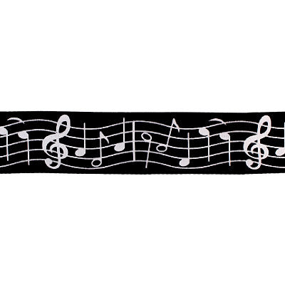 25MM GROSGRAIN RIBBON WITH MUSICAL PRINT