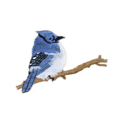 APPLIQUE BLUE BIRD 7.1CM X 5CM