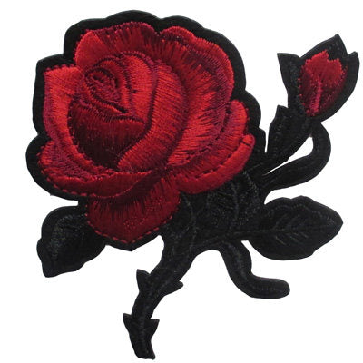 APPLIQUE ROSE 8CM X 9.2CM